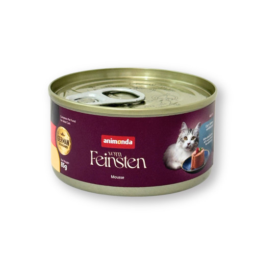 Animonda - Vom Feinsten Mousse ((Cod + Salmon with Broccoli)) Adult Cats 85g (848817) 非凡成貓慕斯主食罐 鱈魚+三文魚配西蘭花 85克 (EXP: 7月/2028)